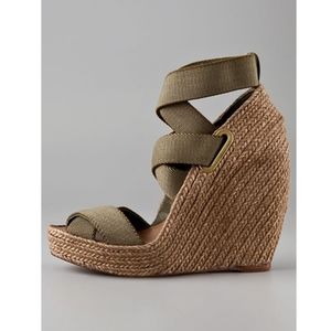 Jean Michel Cazabat Zesta wedge espadrille khaki